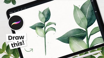 How To Paint Watercolor LEAVES • Procreate Tutorial