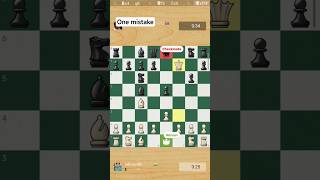 One mistake change everything#chess #howtoplaychess #checkmate #queen #bishop #intermediate #shorts