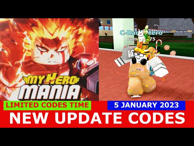 NEW UPDATE CODES [🎉CODE] My Hero Mania ROBLOX, LIMITED CODES TIME