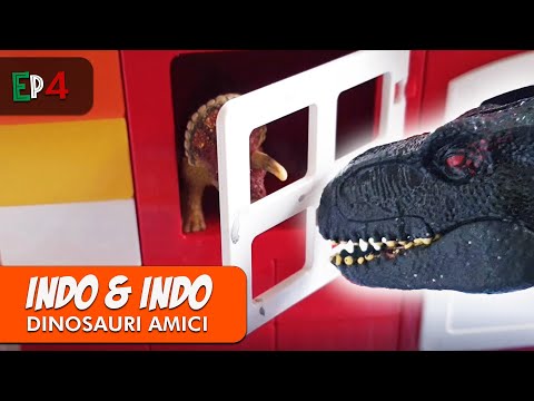 Dinosauri per bambini.Indo&Indo dinosauri amici. Triceratopo a scuola.Ep 4.Fans,Arex e Vastatore.