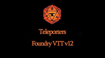 Token Teleporters - Foundry v12