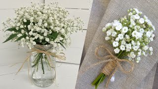 How to make Baby Breath Flower from Plastic Bag | flower crafts