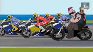 Balap Motor terlucu ....#santsign#funnyvideo