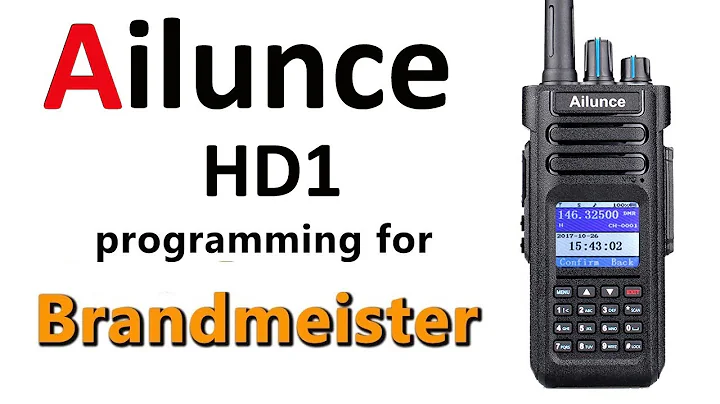 Ailunce HD1 simple codeplug for Brandmeister and hotspot （for beginner）