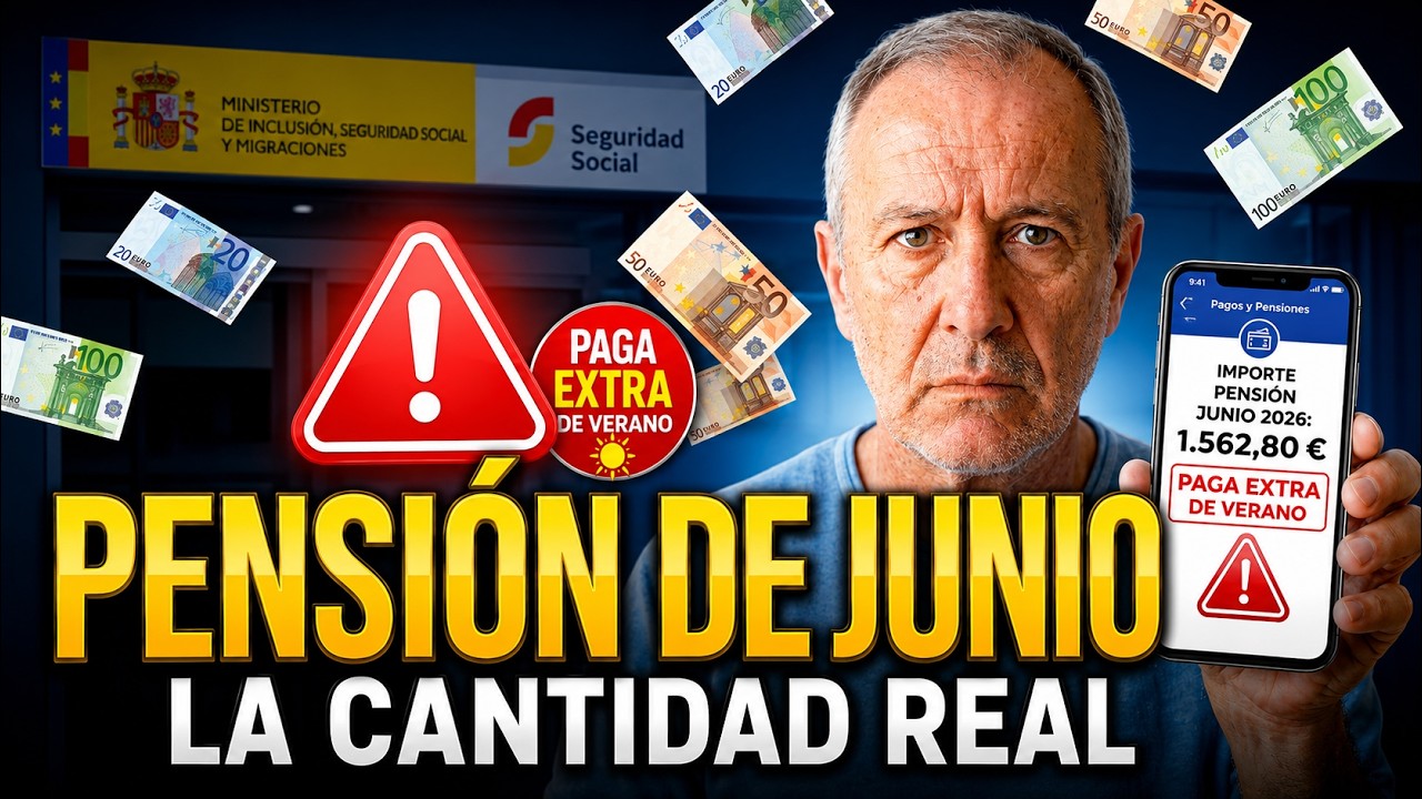 🚨 URGENTE PENSIONISTAS: Esta es la PENSIÓN de JUNIO 2026 + PAGA EXTRA
