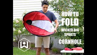 Wicked BIG Sports Collapsible Cornhole Fold & Storage - How to instructions screenshot 4