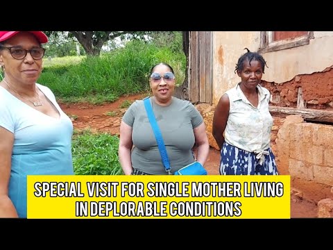 A DONOR FROM THE UK VISIT MS.TINY, A SINGLE MOTHER LIVING IN DEPLORABLE CONDITIONS IN ST.ELIZABETH