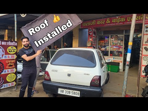 Modified my #maruti800 Roof with leather