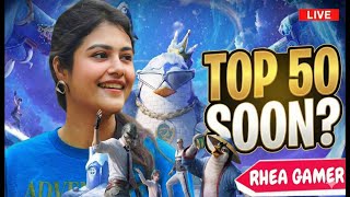 CONQUEROR DONE | ROAD TO TOP 50 😎 | Rhea Gamer Live | Team Code #shortslive #shortsfeed #bgmi