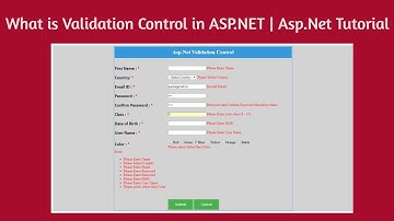 (#4) What is Validation Control in ASP.NET - Part 1 | Asp.Net Tutorial