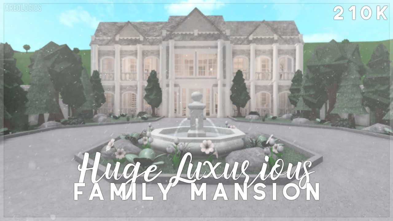 Bloxburg Huge Luxurious Family Mansion Build 200k Youtube - roblox mansion bloxburg 200k