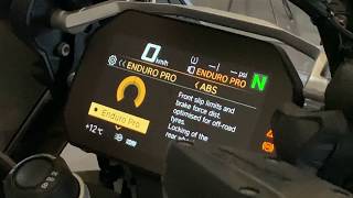 BMW GS 1200 Enduro Pro settings