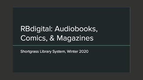 Getting Started with RBDigital