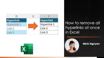 How to remove all hyperlinks at once in Excel