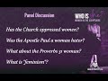 The place of women in the church Panel Discussion — Fountain of Truth Bible Institute