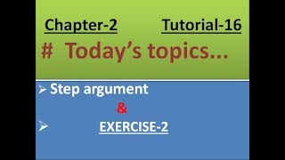 Step argument & EXERCISE-2: Python Tutorial 16
