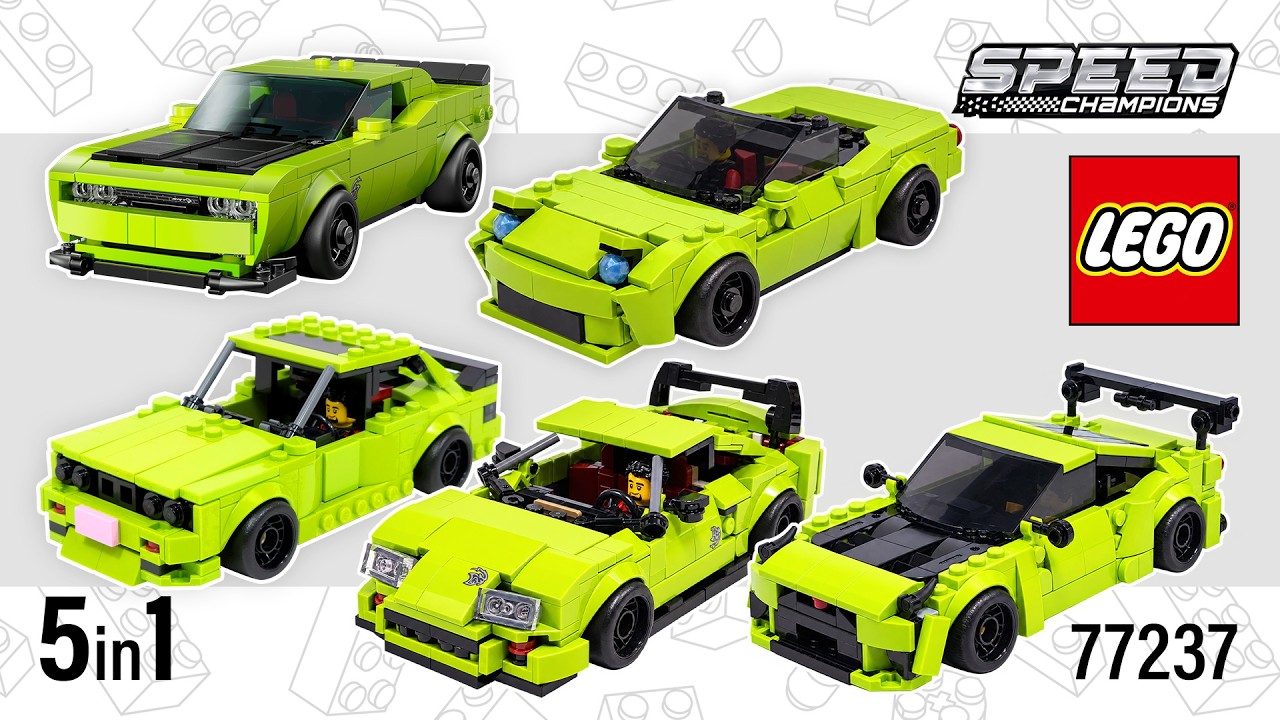 5in1 LEGO Speed Champions Dodge Challenger SRT Hellcat MOC's