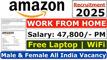 Amazon Recruitment 2025 | Amazon 10th & 12th Remote Jobs | Amazon Vacancy 2025 | Amazon Jobs 2025