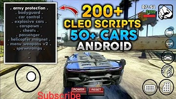 ✓200+ Cleo Scripts on Gta San Andreas Android 2020 | 50+ SuperCars Pack Gta Sa Android | Cleo Mods