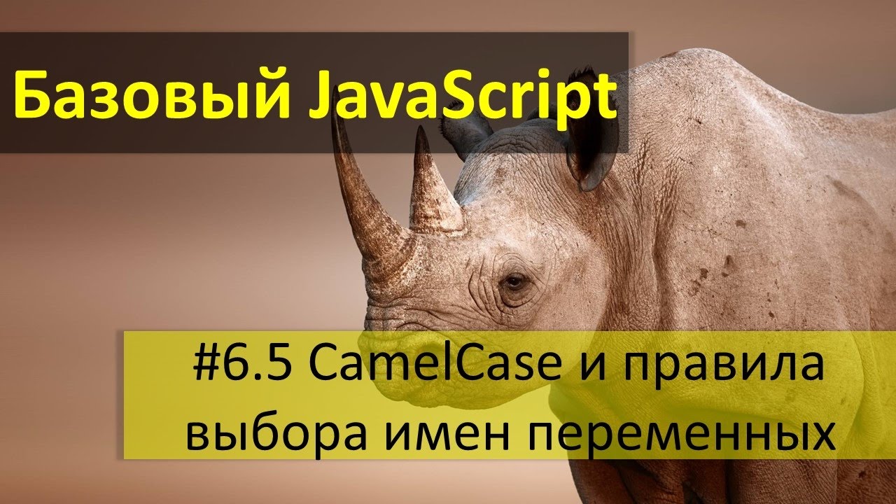 Простые правила выбора имени JavaScript переменной CamelCase или ...