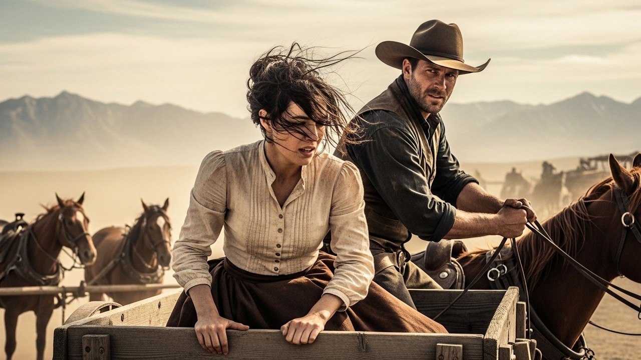 Team Of Horses Was Running Wild With Her In Wagon, Cowboy Chased Them Down And Stopped Them