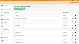 Create and Manage Announcements