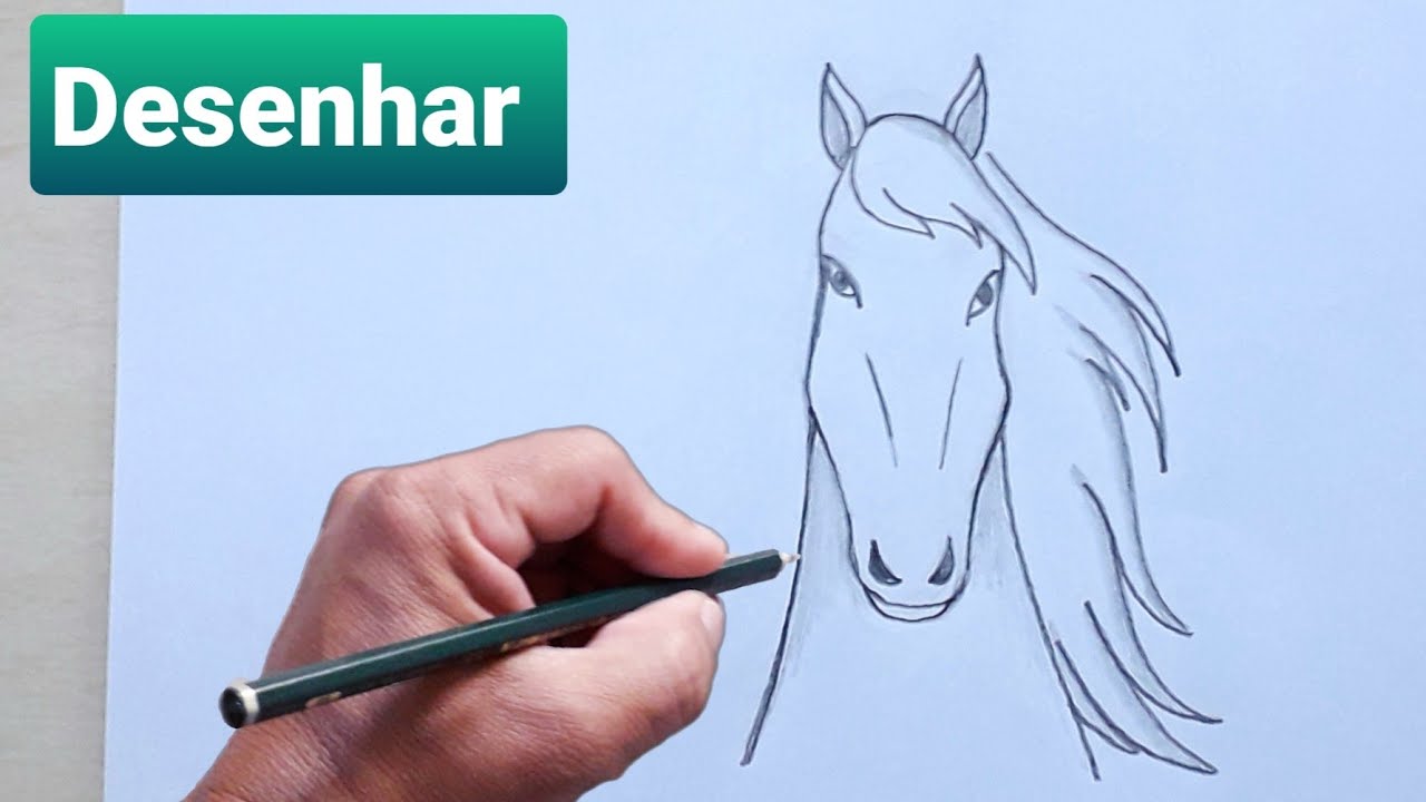 Vetores de Como Desenhar Cavalo Cavalo De Desenho Fácil Para