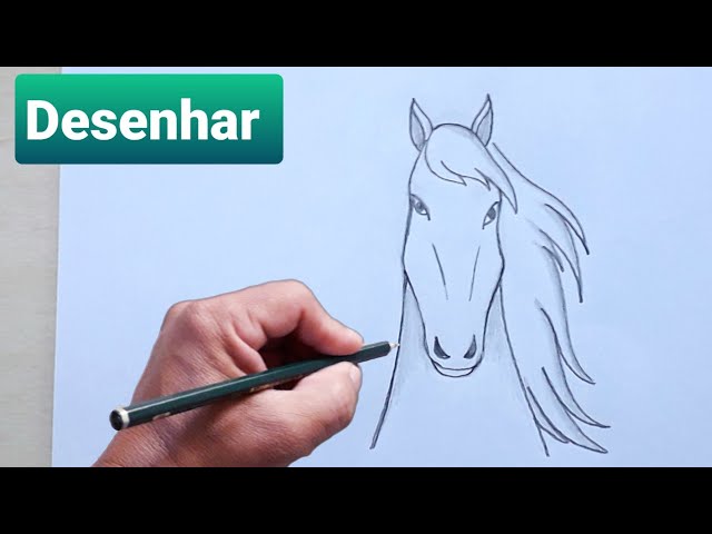 Desenho para Fazer - como desenhar um cavalo de frente Desenho