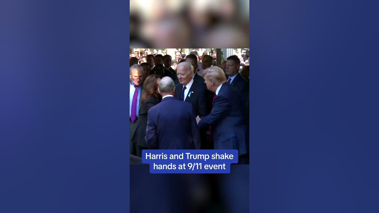 Trump and Harris shake hands at 9/11 event