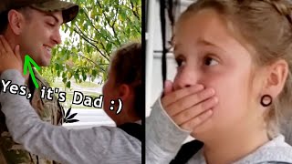 Video thumbnail of "Soldiers Coming Home Compilation | BEST Surprise Reactions"