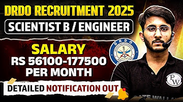 DRDO Scientist Recruitment 2025 | Through GATE | Salary + Allowance | Detailed Notification Out