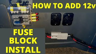 HOW TO ADD 12v ACCESSORIES TO YOUR VEHICLE - AUXILLIARY FUSE BLOCK INSTALL - ANDERSON PLUG FITTING