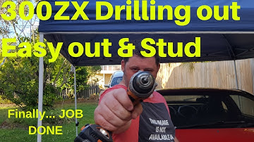 300ZX - Drilling the easy out and exhaust studs removed finally now to fit the 300zx exhaust