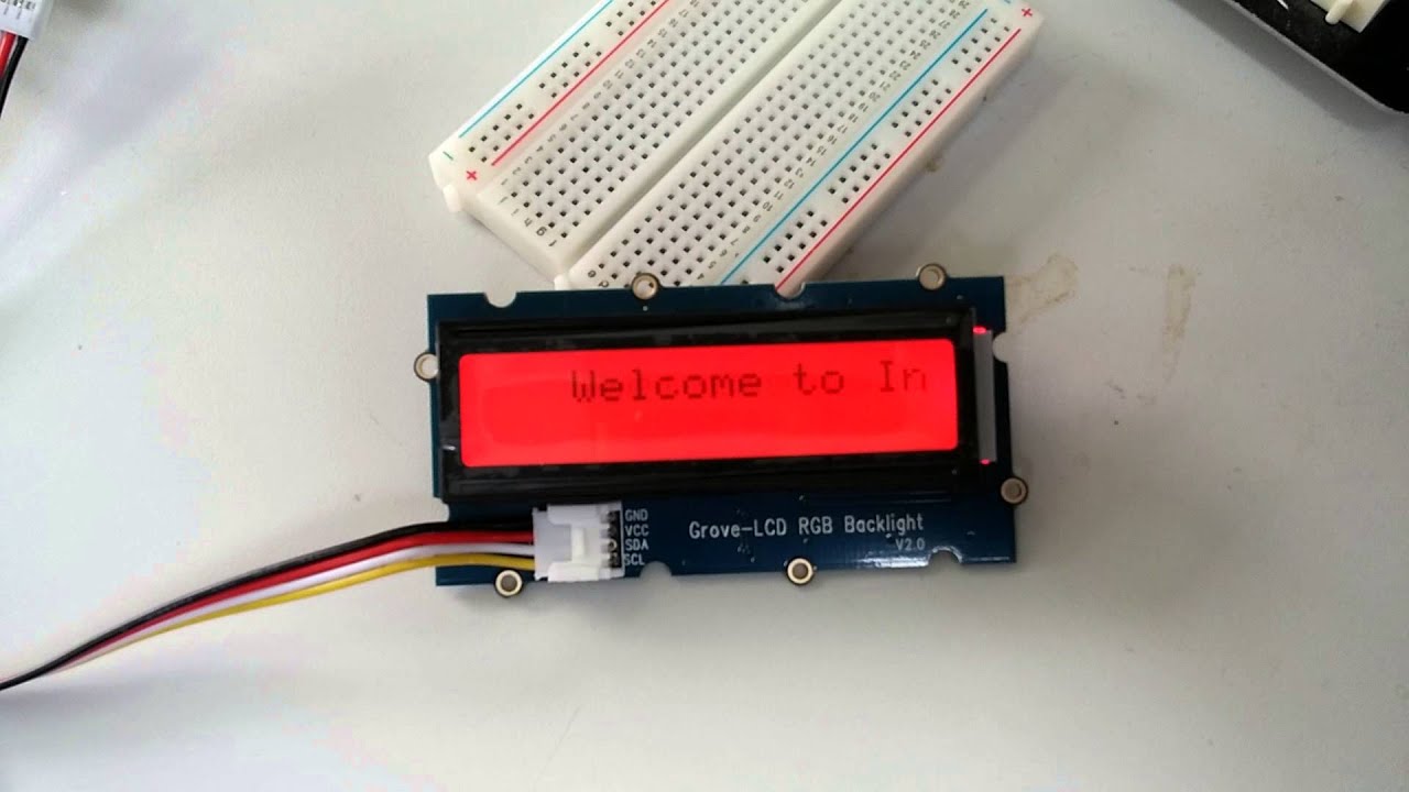 Grove LCD RGB Backlight 를 이용하여 인텔 캠프 홍보 - YouTube