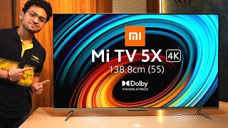 Mi TV 5X Unboxing & First Impressions 🔥 | 55 Inch 4K, 40W Speakers, Dolby Vision & Atmos 🚀🚀