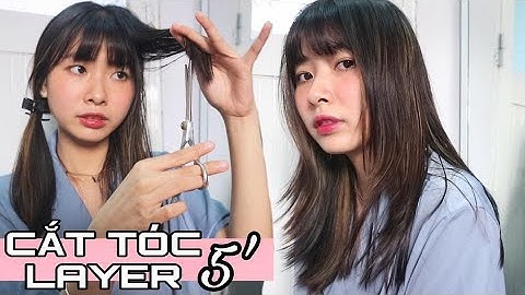 Tự cắt tóc Layer tại nhà trong 5 phút l  HOW TO CUTTING HAIR AT HOME IN LONG LAYERS With Mingan