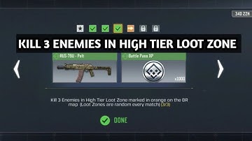 KILL 3 ENEMIES IN HIGH TIER LOOT ZONE MARKED IN ORANGE ON THE BR MAP SURVIVAL KIT CALL OF DUTY MOBIL