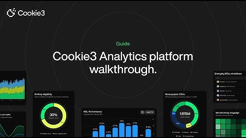 Cookie3 Demo :Cookie3 Analytics Platform Overview