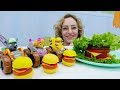 Spielzeugvideo für Kinder - Paw Patrol Toys - Wir machen Hamburger aus PlayDoh