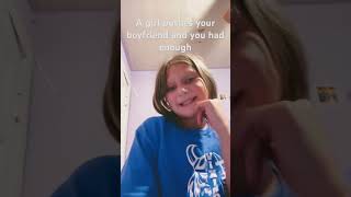 A girl comes over and does the flirty pushed to your boyfriend and you had enough of it ￼