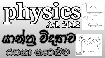 Physics| A/L 2012| Mechanics| Essay Problem| Complete Discussion in Sinhala
