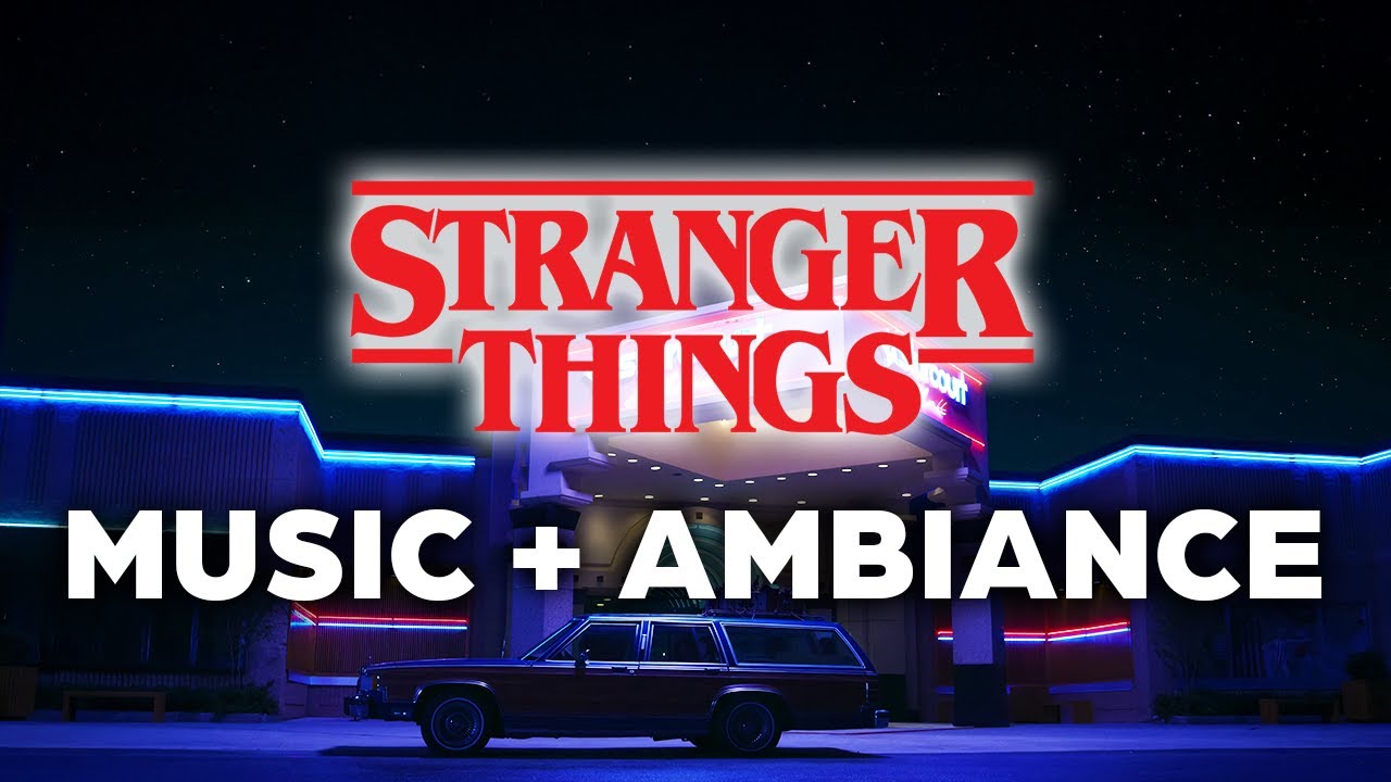 Stranger Things | Music & Ambiance | Peaceful Thunderstorm Outside Starcourt Mall