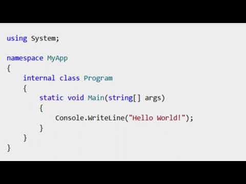 C# console app template generates | Console.WriteLine("Hello, World!") | CSharp | .Net | C#csharp