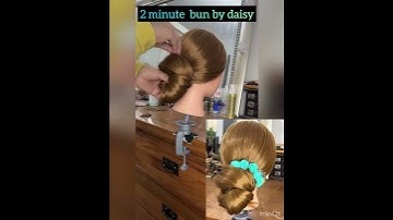2 minute hair bun tutorial 😳 2023 #shorts #hair #youtubeshorts #viral