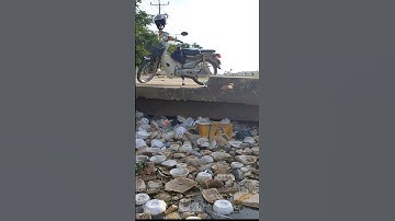 Daily trying to clean up plastic Clogged Culvert drain #shorts #satisfying #real