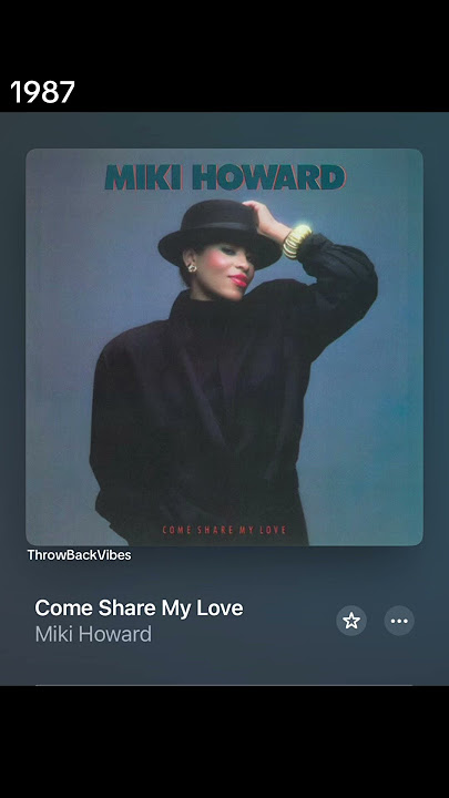 “Come Share My Love” by Miki Howard #fyptiktok #80srnb #fypmusic