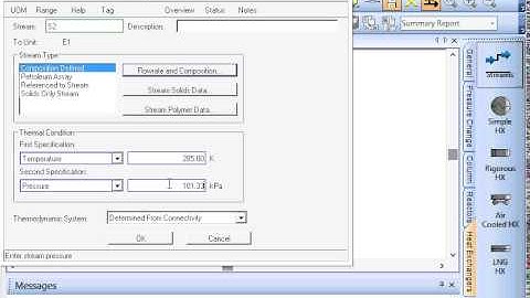 PRO/II Unit Operations – Simple Heat Exchanger Part 3