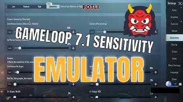 BEST SENSITIVITY PUBG MOBILE GAMELOOP 7.1 SETTING FOR NO RECOIL CONTROL EMULATOR 2020