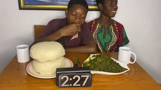 BEST FUNNY FOOD CHALLENGE | FUFU AND AFANG SOUP