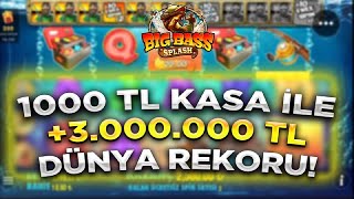 Big Bass Splash Küçük Kasa | 3.000.000 TL DÜNYA REKORU | BİR İLKİ YAPTIK  | SLOT OYUNLARI MAX WİN !